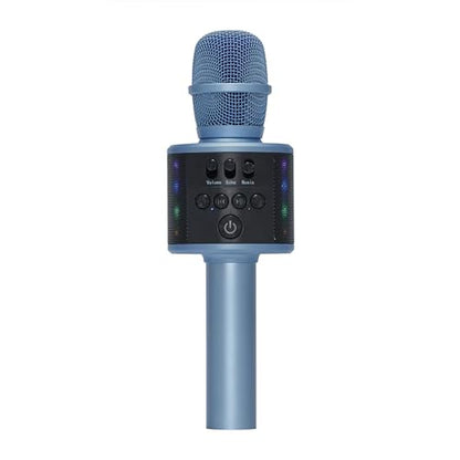 Wireless Bluetooth Karaoke Microphone with Built-in Speakers + HD Recording, Portable Handheld Mic | Blue