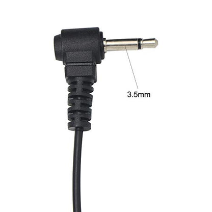 Listen Only 이어피스 3.5mm 1핀 부드러운 고무 D 모양 클립 이어 라디오 이어피스 헤드셋 스피커 마이크용 모토로라 켄우드 Baofeng 양방향 라디오와 호환 (5팩)