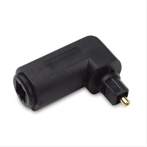 Digital Optical Audio Adapter 2 Pack 90 Degree Male to Female Toslink Compatible with Audio