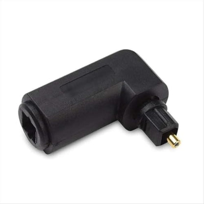 Digital Optical Audio Adapter 2 Pack 90 Degree Male to Female Toslink Compatible with Audio