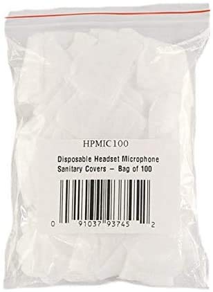 Disposable Headset Microphone Sanitary Covers - Bag of 100
