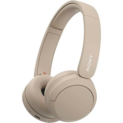 Sony WH-CH520 Best Wireless Bluetooth On-Ear Headphones with Microphone for Calls and Voice Control, Up to 50 Hours Battery Life with Quick Charge Function, Includes USB-C Charging Cable - Beige - color: Beige
