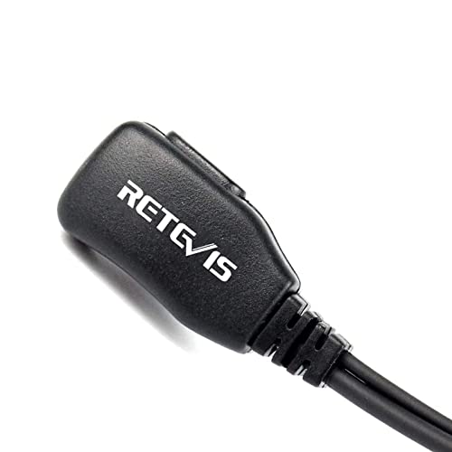 Retevis Acoustic Tube Walkie Talkie Earpiece with Mic, 2 Pin(1 Pack) | Compatible with Motorola CP100/CP100D/CP185/CP200/CP200D/ GP300/GP2000/BRP40/DLR1060 Walkie-talkies, Two Way Radio Earpiece