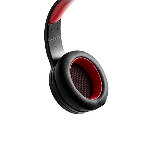Edifier G4 USB Gaming Headset with Virtual 7.1 Surround Sound, Retractable Boom Microphone, LED Lights Mesh Open Back Adjustable Video Games for PC, Laptop, desktops - Red