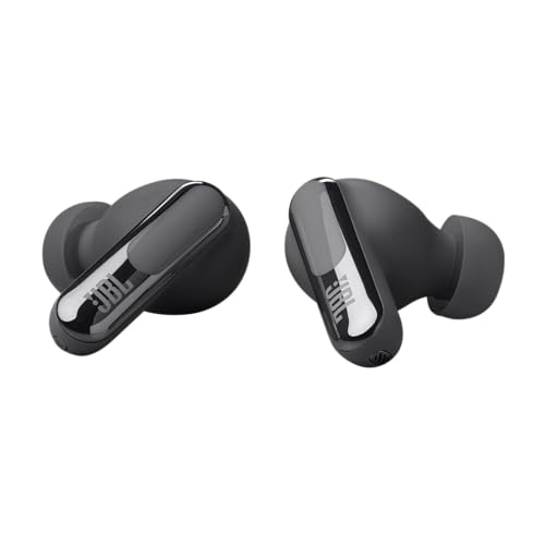 JBL Live Beam 3 - True Wireless Noise-Cancelling Stick-Closed Earbuds, 48Hrs Total Playback, Wireless Charging, 6 Mics for Perfect Calls, Multi-Point Connection, IP55 Waterproof and dustproof (Black) - color: Black