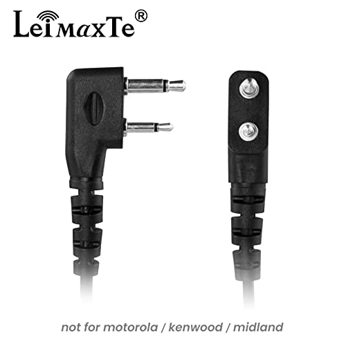 IC-F4011 Earpiece for ICOM 2 Way Radio,IC-F24S IC-F14 IC-F11 IC-F21 IC-F4011 IC-F3011 IC-F3013 IC-F3GT Headset with Mic PTT FBI Security Surveillance Acoustic Tube Walkie Talkie Headphone