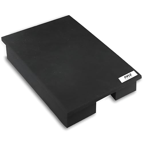 Pyle Sound Dampening Speaker Riser Foam - Audio Acoustic Noise Isolation Platform Pads Recoil Stabilizer w/ Rubber Base Pad For Studio Monitor, Subwoofer, Loud Speakers - PSI21 (22.3 x 15 x 3 Inch) - size: 22.3" x 15.0" -inches