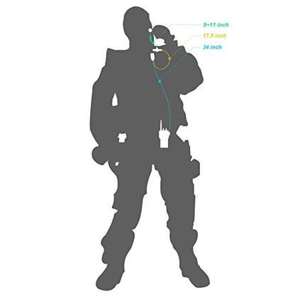 Walkie Talkie Earpiece w Mic 2.5mm 1-Pin Compatible with Motorola Talkabout | Two-Way Radio Headset with PTT Covert Air Acoustic Tube