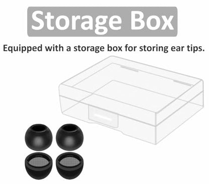 Galaxy Buds 3 Pro Memory Foam Tips Earbud, 2 Pairs Replacement Comfortable No Silicone Pain Noise Isolation Accessories Compatible with Samsung Galaxy Buds 3 Pro/Galaxy Buds 4 Pro - Black S - size: S