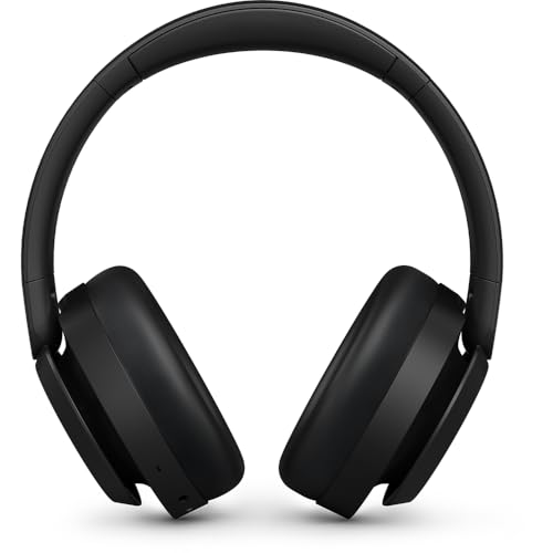 PHILIPS H6509 Wireless Headphones, Over-Ear Bluetooth 5.3 Headphones with Noise Canceling Pro, Dynamic Bass, 70H Battery Life, Fast Charging, Soft Ear Cups, Multipoint Connectivity, App Control