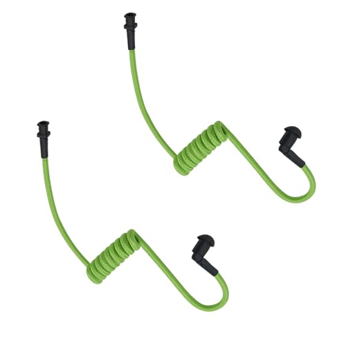 Replacement Braided Nylon Surveillance Acoustic Coil Tube for Radio Earpiece Moisture Resistant Fiber Mesh Colorful Accessories (Green-2) - color: Green-2