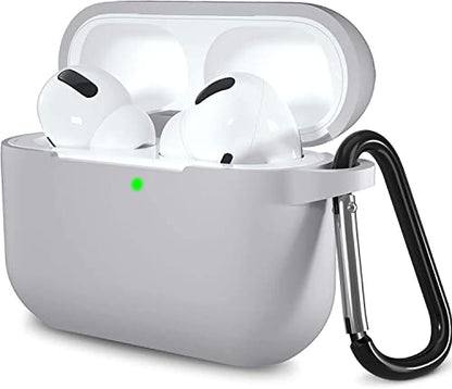 Lerobo for AirPods Pro 2nd/1st Case with Keychain, Gray | Soft Silicone Protective Cover Compatible with Apple AirPod Pro Case for Women Men, Scratchproof, Shockproof, Dustproof - color: Gray