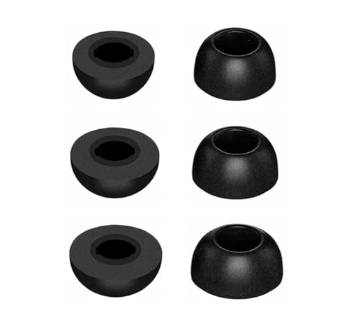Foam Eartips Compatible with Powerbeats Pro 2 Earbuds, 6 Pairs S/M/L Sizes Soft Memory Foam Replacement Ear Tips Eartips Earbuds Tips Compatible with Powerbeats Pro 2 PB Pro 2 6 Pairs Black