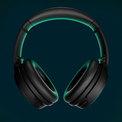 Bose QuietComfort Headphones Bundle with Fast Charger - Wireless Bluetooth Over-Ear Noise Cancelling Headphones with Mic, USB-C Charging, Deep Bass, Up to 24 Hours Playtime (Black) - color: Black