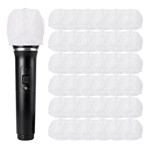 MECCANIXITY 240 Pcs Disposable Microphone Cover Mic Cover (White) - color: White
