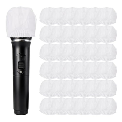 MECCANIXITY 240 Pcs Disposable Microphone Cover Mic Cover (White) - color: White