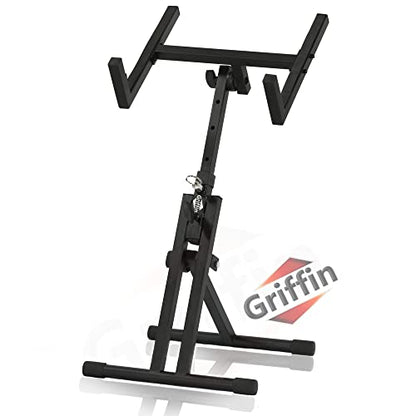 GRIFFIN Guitar Amplifier Stand (Stage-MountPRO Series) – Combo PA Speaker Karaoke Monitor Holder – Low Profile Audio Amp Tilt Back Adjustment – Speaker Cabinet Studio Equipment Platform Riser