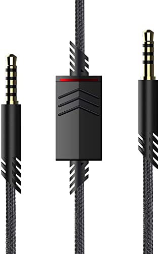 LecLooc Replacement A40 Cord Compatible with Astro Headset, Inline Mute Audio Cable for A10/A40/A40TR Gaming Headset, Fit for PS5, PS4, Xbox Controller 6.5 Feet