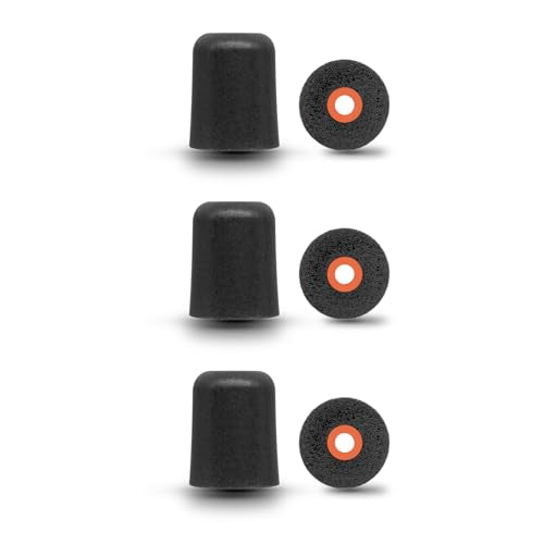 Klowcok Replacement Ear Tips for ISOtunes/Etymotic/Westone/Plugfones, Small | Memory Foam Earbuds Tips, Comfort Fit, 3 Pairs, Black - size: Small