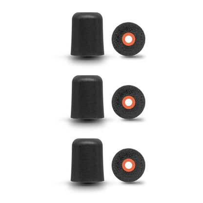 Klowcok Replacement Ear Tips for ISOtunes/Etymotic/Westone/Plugfones, Small | Memory Foam Earbuds Tips, Comfort Fit, 3 Pairs, Black - size: Small