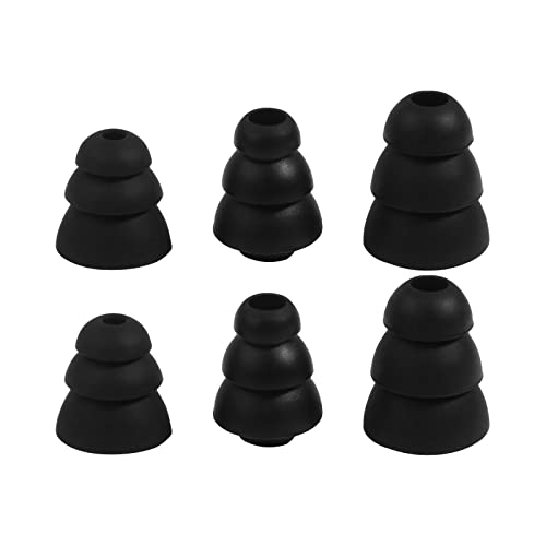 Replacement Triple Flange Ear Tips Earbuds Silicone for in Ear Headphones in-Ear Hole 4.0mm