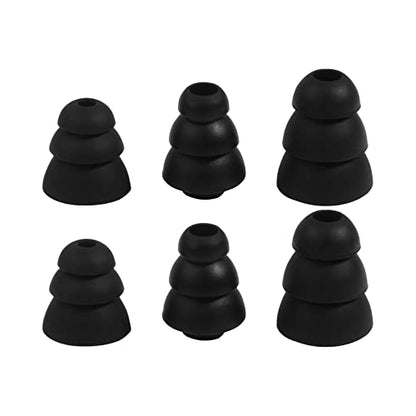 Replacement Triple Flange Ear Tips Earbuds Silicone for in Ear Headphones in-Ear Hole 4.0mm