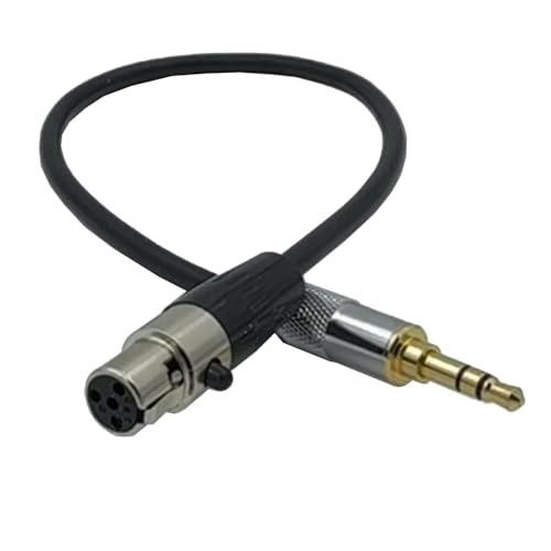 3.5mm to Mini XLR Cable, 4 Pin Mini XLR Female to 1/8 Inch mini Jack TRS Stereo Male Microphone Audio Cable for MP3 Players,Phones,Speakers（30CM/1FT）