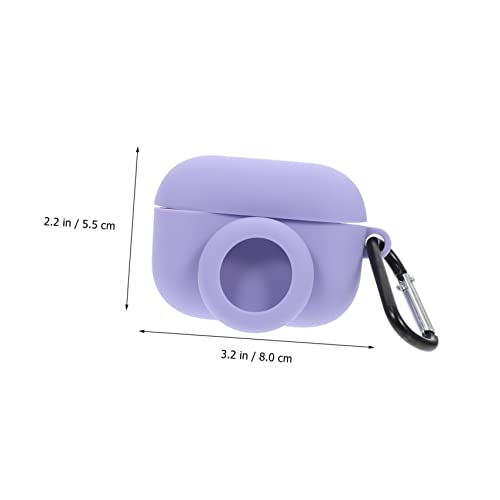 Silicone Protective Cover for Lightweight to Install Silicone Design Compatible and for Earphone and Charging Box - color: Purple