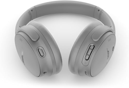 Bose QuietComfort Headphones Bundle with Fast Charger - Wireless Bluetooth Over-Ear Noise Cancelling Headphones with Mic, USB-C Charging, Deep Bass, Up to 24 Hours Playtime (Moonlight Grey) - color: Moonlight Grey