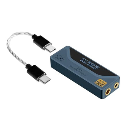SHANLING UA4 Headphone Amplifier,Portable USB DAC AMP,Support MQA 16X,768kHz DSD512,High Driving Power for Android/iOS/Mac/Windows,dongle Volume Control,3.5/4.4mm up to 237mW@32Ω Output (Blue) - color: Blue