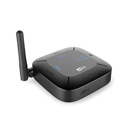 MEE audio Connect Hub Bluetooth Transmitter/Receiver with Audio Pass-Through for TV/Home Stereo with 3.5mm Jack/AUX/RCA/Optical Input; USB Multi-stream Bluetooth Adapter for Dual Headphones/Speakers - style: TV Transmitter + Receiver