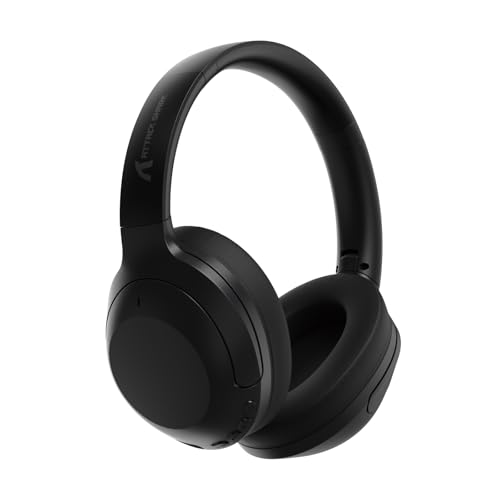 LexonElec Attack Shark G300 Wireless Active Noise Cancelling Headset, Bluetooth 5.3 Deep Bass HD Stereo Sound Over Ear, 20H Playtime, Built-in Mic Lightweight Design 3.5mm Gaming Headset (Black) - color: Black