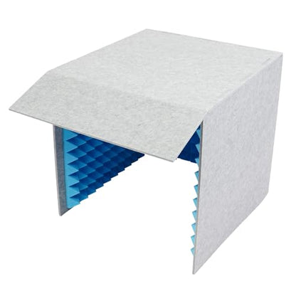 Portable Vocal Recording Booth,Desktop Soundproof Cover with 50mm Thick Sound Absorbing Sponge,3-Sided Foldable Vocal Isolation Shield for Home Recording,Podcast,Live Stream