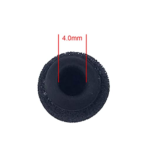 2pcs Foam Windscreen Covers/Pop Filter/Wind Shield with Silicone Holder Compatible for RODE Smartlav＋ Lavalier Mic with Diameter of 4-5.0mm (Black)