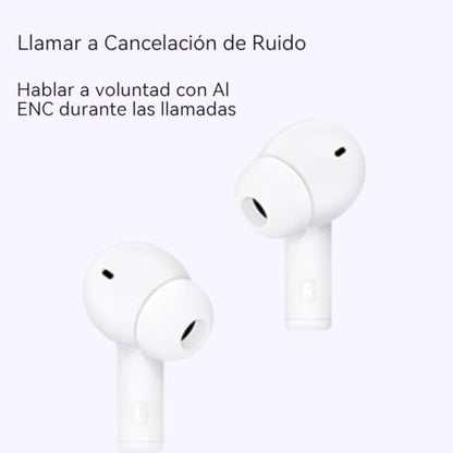 HONOR Choice X7 Lite Wireless Earbuds with Ear Hooks, Bluetooth 5.3 Headphones, ENC Noise Cancellation, IPX5 Waterproof, Deep Bass, Sports Earphones – White