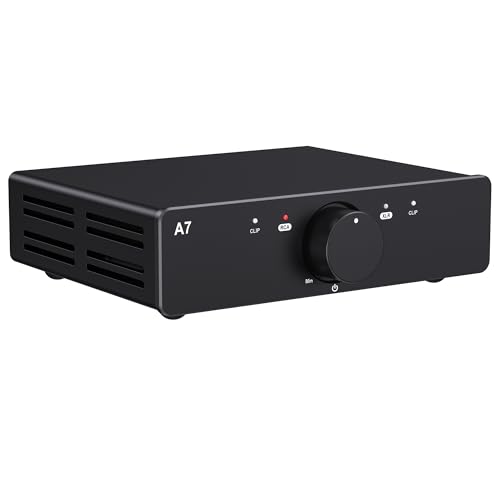 3e Audio A7 Next-Gen HiFi Stereo Amplifier | Home Theater Amplifier | TPA3255 Chip 2x250W PBTL with Enhanced PFFB | 48V5A Power Supply for Bookshelf Speakers