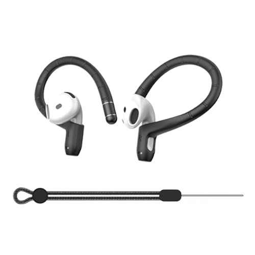 Ergonomic None Silicone Ear Enhancers Customized Shape Suitable for 4/3 Modern Earbuds Secure Exercise Ear Hooks Sports - color: Black