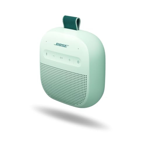 Bose SoundLink Micro Portable Bluetooth Speaker (2nd Gen), Wireless Outdoor Speaker, Up to 12 Hours Battery Life, Waterproof and Dustproof, Dewdrop Mint - Limited Edition Color - color: Dewdrop Mint