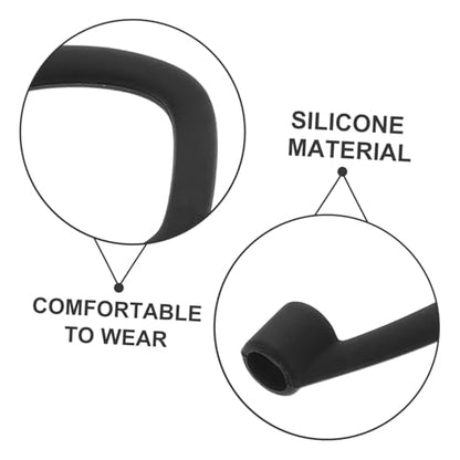 Angoily 1pair Replacement Ear Hooks for Earbuds Silicone Slip Tips for Running Gym and Cycling Secure Fit and Design Compatible Earphones Black