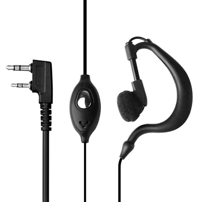 TIDRADIO Walkie Talkies Earpiece with Mic G Shape 2 Pin Headset TD-M8s TD-V2 TD-H3 TD-H8 H-777 RT21 RT22 RT68 Baofeng UV-5R Mini BF-F8HP 5RM 5RX UV-5G UV-32 DM-32 GM21 2 Way Radio - 2Pack - style: 2 Pack G Shape Earpiece