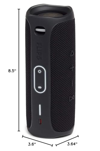 JBL Flip 5 Waterproof Portable Bluetooth Speaker - Black (Renewed) - color: black