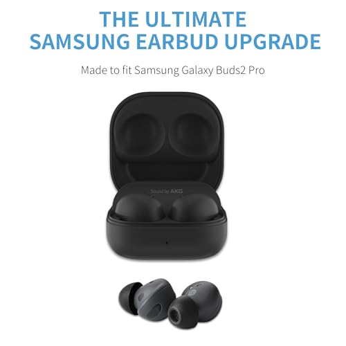 Comply TrueGrip Premium Memory Foam Replacement Ear Tips, Black, Large | 3 Pairs, for Samsung Galaxy Buds2 Pro, Enhanced Comfort, Secure Fit, Superior Noise Isolation, Cleaning Tool - size: Large