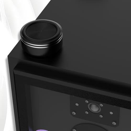 Audiocrast HiFi Speaker Spikes Isolation Stand Feet Pads Aluminum 39x17mm Black Speaker Shock Absorber Vibration Dampener Floor Protector Resonance Reducer for Audio Subwoofer CD DVD Amplifier DAC