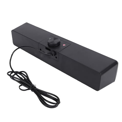 GOWENIC Computer Speakers, 12.6 Inch Bluetooth Soundbar with Rotary Volume Control and Dynamic RGB Lighting, USB Connection for PC Laptop