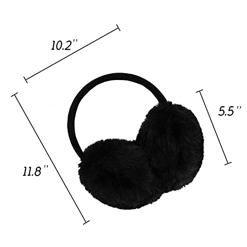POXIMI Women Winter Earmuffs Girl Ski Adjustable Ear Covers for Kid Cute Bow Ear Warmer Outdoor Earmuff Fleece Lining - color: C-blue Purple