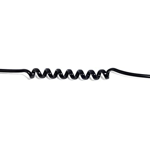 Replacement Acoustic Coil Tube Kit with Ear Tip (Black,6 Pack) | for Motorola Baofeng Kenwood Midland Walkie Talkie Surveillance Earpiece - size: pack of 6