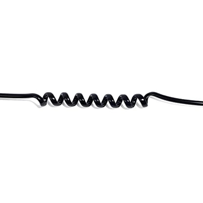 Replacement Acoustic Coil Tube Kit with Ear Tip (Black,6 Pack) | for Motorola Baofeng Kenwood Midland Walkie Talkie Surveillance Earpiece - size: pack of 6
