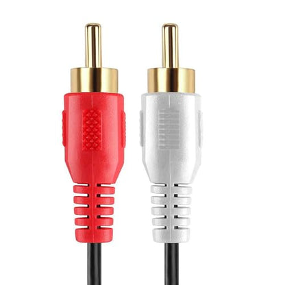 Cmple - 2 RCA Cables 6ft Dual RCA Male to Male Stereo Audio Speaker Cable Red and White Plugs Cord for Subwoofer, Audio Mixer, Amplifier, Car Stereo, Marine Audio - Black - size: 6FT