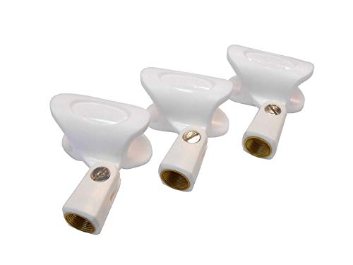 Audio2000'S S4110 Three-PacK White Wireless Microphone Holders Clips (Total 3 Microphone Holders Clips)