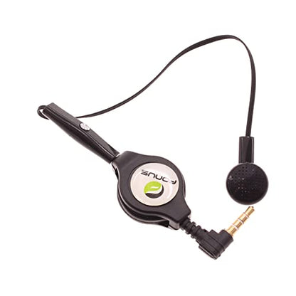 Retractable Mono Earphone for Galaxy A14 5G - Headphone 3.5mm w Mic Headset Handsfree Earbud A7R Compatible with Samsung Galaxy A14 5G